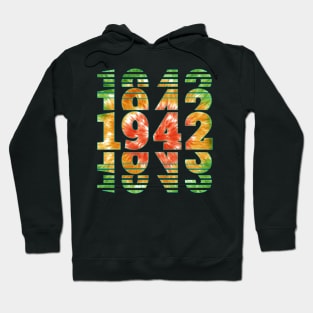 Tie Dye 1942 Birthday Hoodie